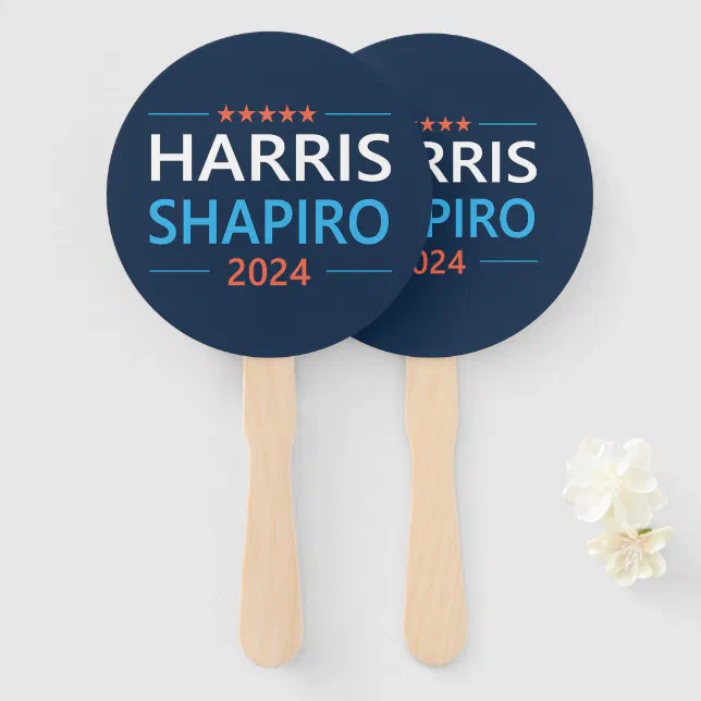 Harris Shapiro 2024 Hand Fan | Zazzle
