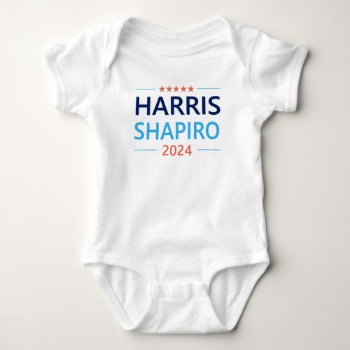 Harris Shapiro 2024 Kamala Harris Democrat Baby Bodysuit