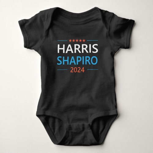 Harris Shapiro 2024 Kamala Harris Democrat Baby Bodysuit