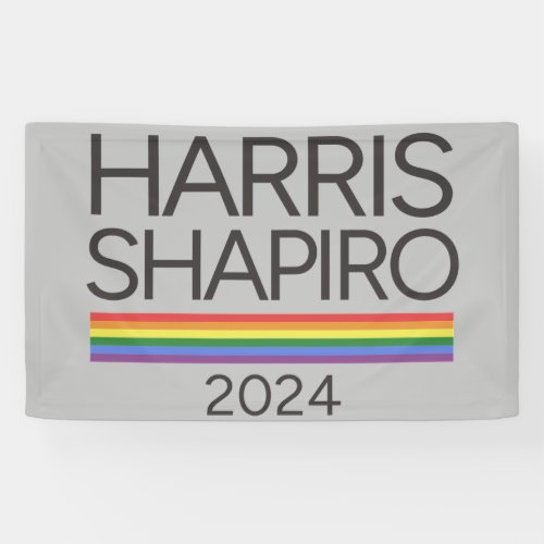 Harris Shapiro 2024 LGBTQ Pride Kamala Harris Banner