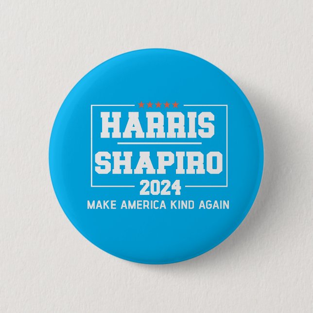 Harris Shapiro 2024 Make America Kind Again Button (Front)