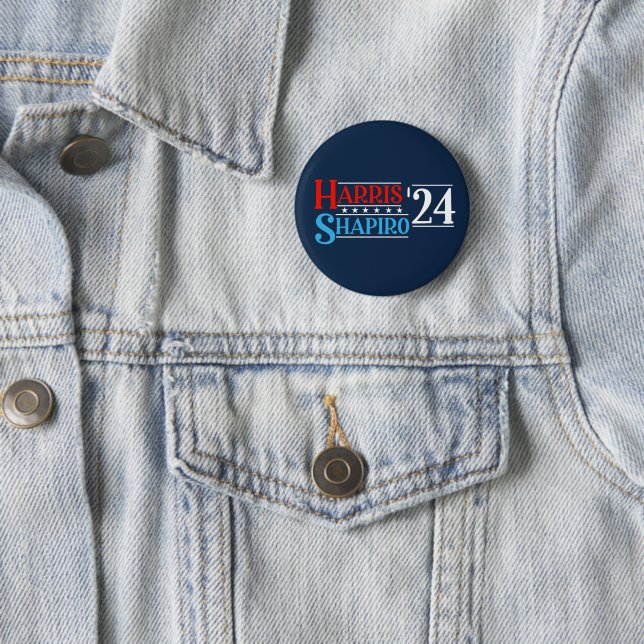 Harris Shapiro 2024 Retro Campaign Button (In Situ)