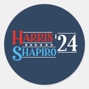 Harris Shapiro 2024 Retro Campaign Classic Round Sticker