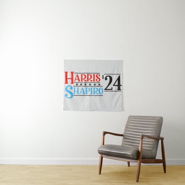 Harris Shapiro 2024 Retro Campaign Tapestry (In Situ (Horizontal))