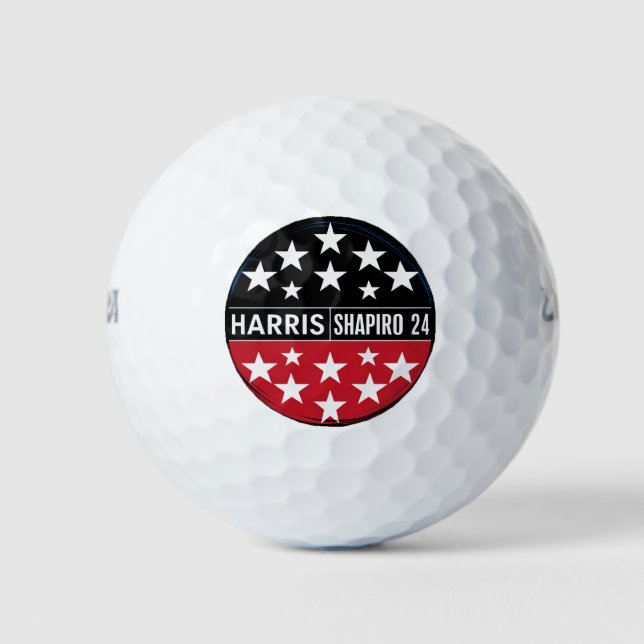 Harris-Shapiro 2024 Vintage President  Kamala Golf Balls (Front)