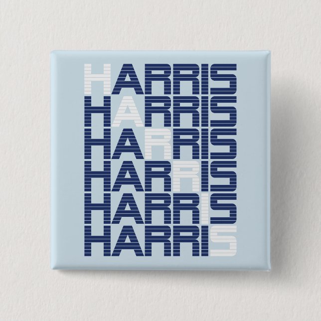 HARRIS text stacks Button (Front)