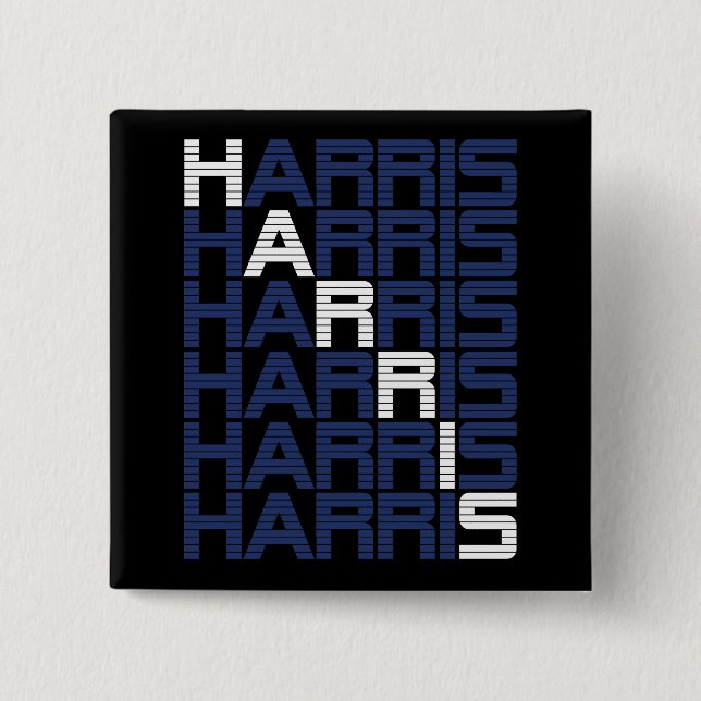 HARRIS text stacks Button (Front)