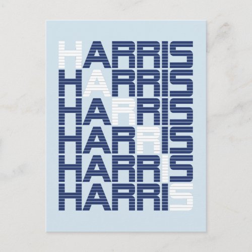 harris text stacks postcard