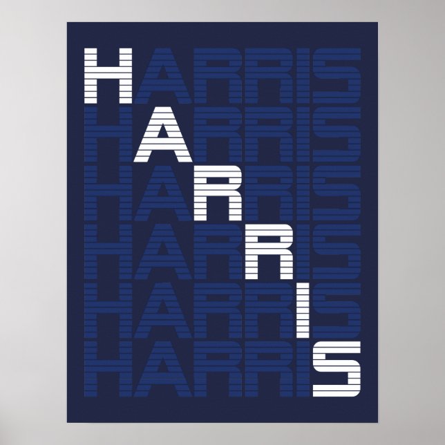 HARRIS text stacks Poster (Front)