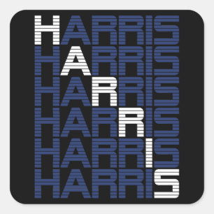 HARRIS text stacks Square Sticker