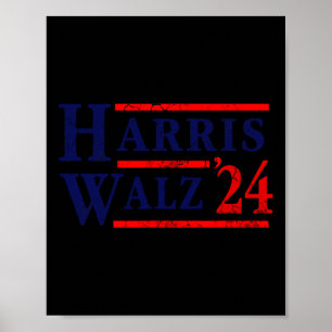 Harris Tim Walz 2024 Election Democrat Party Poster