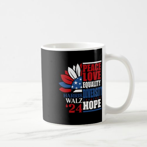 Harris Tim Walz 2024 Peace Lgbt Harris Waltz 2024  Coffee Mug