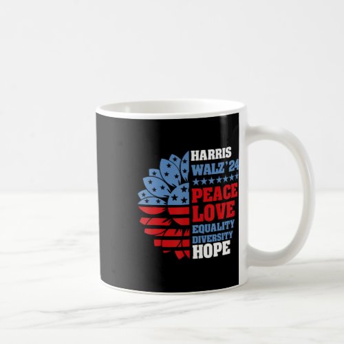 Harris Tim Walz 2024 Peace Lgbt Harris Walz Waltz  Coffee Mug