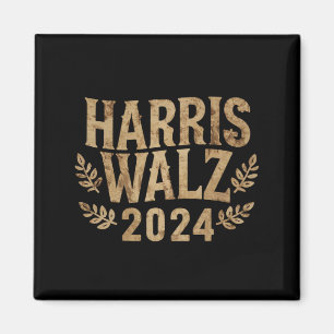 Harris Tim Walz Crest Vintage Harris Waltz 2024 Magnet