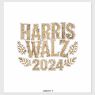 Harris Tim Walz Crest Vintage Harris Waltz 2024 Sticker