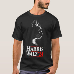 Harris Tim Walz Waltz 2024 Vp Funny Cat Harris Wal T-Shirt