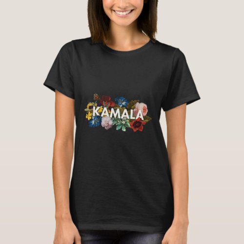 Harris Vintage Floral Feminine First Female Presid T_Shirt