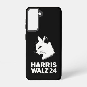 Harris Waltz 2024 Election Funny Cat Kamala Tim  Samsung Galaxy S21 Case