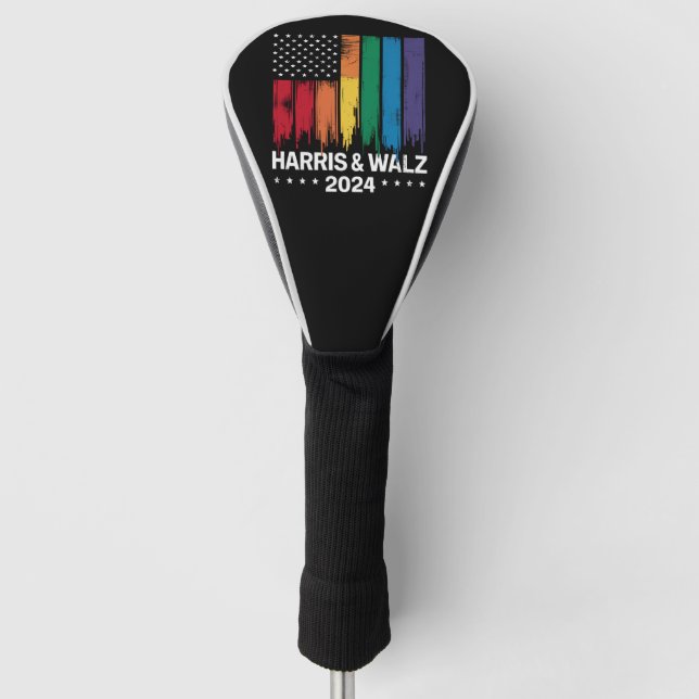 Harris Waltz 2024 Election Gay Tim Waltz LGBTQ Golf Head Cover (Front)