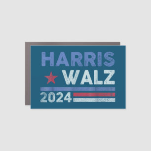 Harris Waltz 2024 Election Kamala Harris Navy Blue Car Magnet