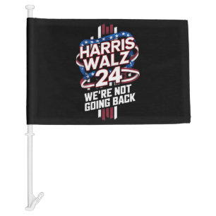 Harris Waltz 2024 Election Kamala Harris Tim Waltz Car Flag