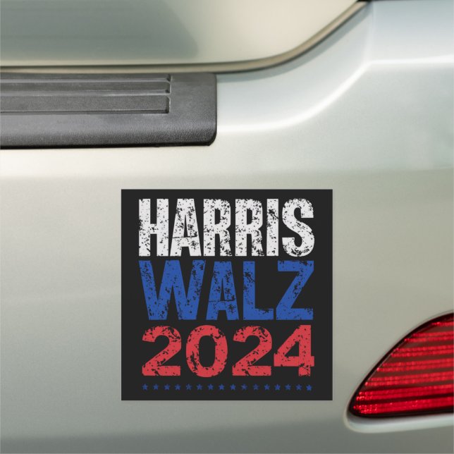 Harris Waltz 2024 Election Kamala Harris Tim Waltz Car Magnet (In Situ)
