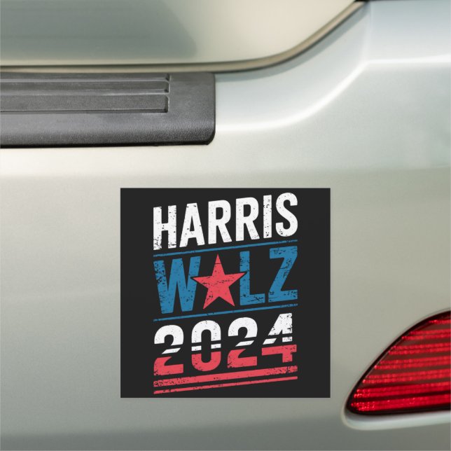 Harris Waltz 2024 Election Kamala Harris Tim Waltz Car Magnet (In Situ)