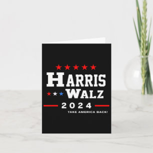 Harris Waltz 2024 Election Kamala Harris Tim Waltz Card