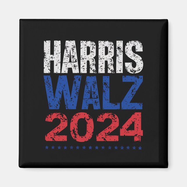 Harris Waltz 2024 Election Kamala Harris Tim Waltz Magnet (Front)