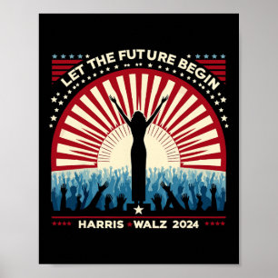 Harris Waltz 2024 Election Kamala Harris Tim Waltz Poster