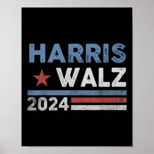 Harris Waltz 2024 Election Kamala Harris Tim Waltz Poster