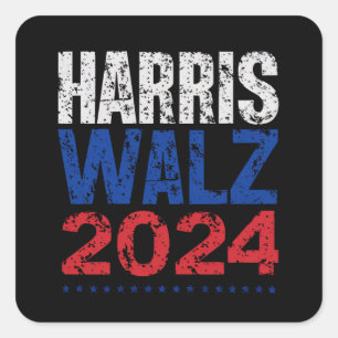 Harris Waltz 2024 Election Kamala Harris Tim Waltz Square Sticker