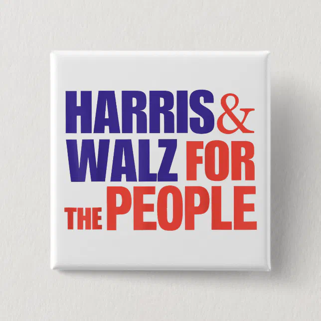 Harris Waltz 2024 For The People Kamala Harris Button Zazzle