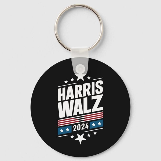 Harris Waltz 2024 Kamala Harris Tim Waltz 2024  Keychain (Front)