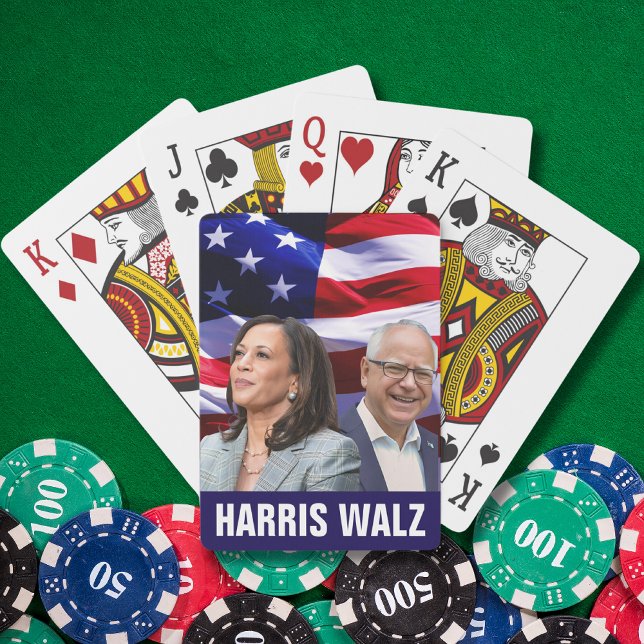 Harris Waltz 2024 - Kamala Harris Tim Waltz  Poker Cards (Creator Uploaded)