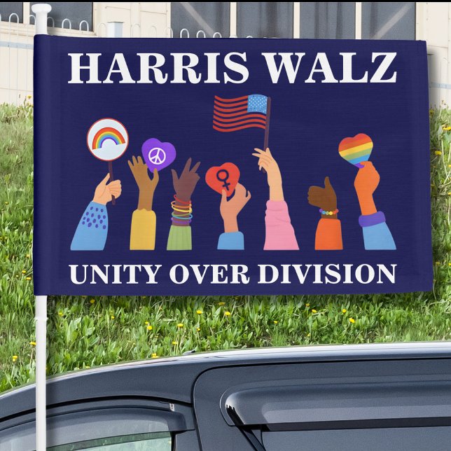 Harris Waltz 2024 Unity Over Division Car Flag (Creator Uploaded)
