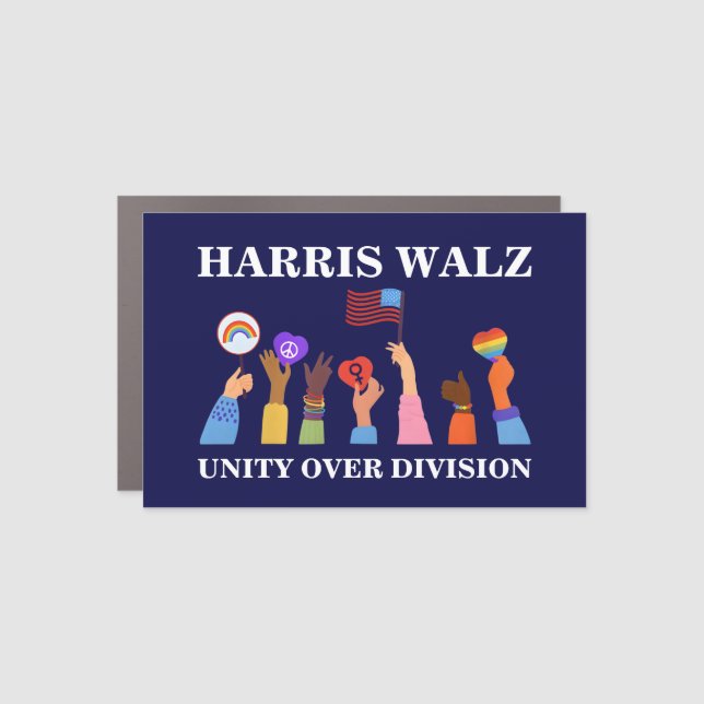 Harris Waltz 2024 Unity Over Division Car Magnet (Front)