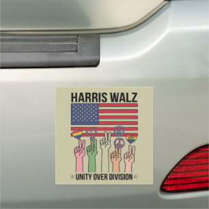 Harris Waltz 2024 Unity Over Division Car Magnet