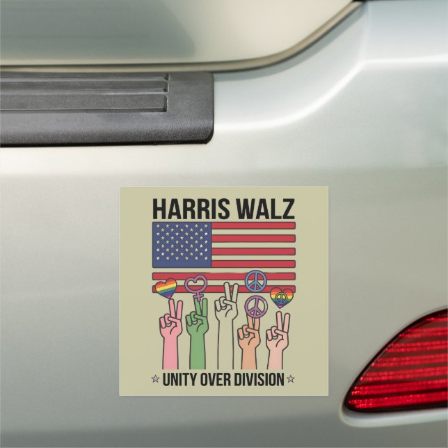 Harris Waltz 2024 Unity Over Division Car Magnet (In Situ)