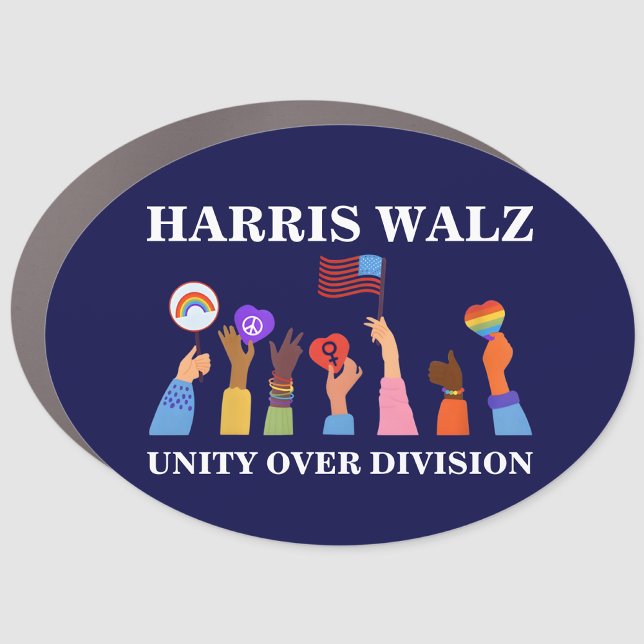 Harris Waltz 2024 Unity Over Division Car Magnet (Creator Uploaded)