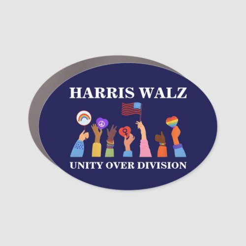 Harris Waltz 2024 Unity Over Division Car Magnet