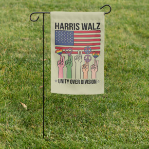Harris Waltz 2024 Unity Over Division Garden Flag
