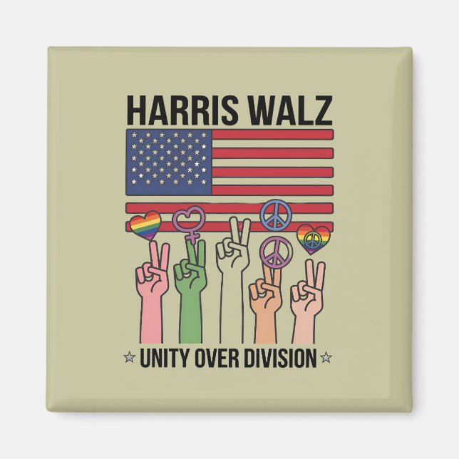 Harris Waltz 2024 Unity Over Division Magnet (Front)