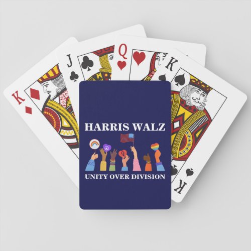 Harris Waltz 2024 Unity Over Division Poker Cards