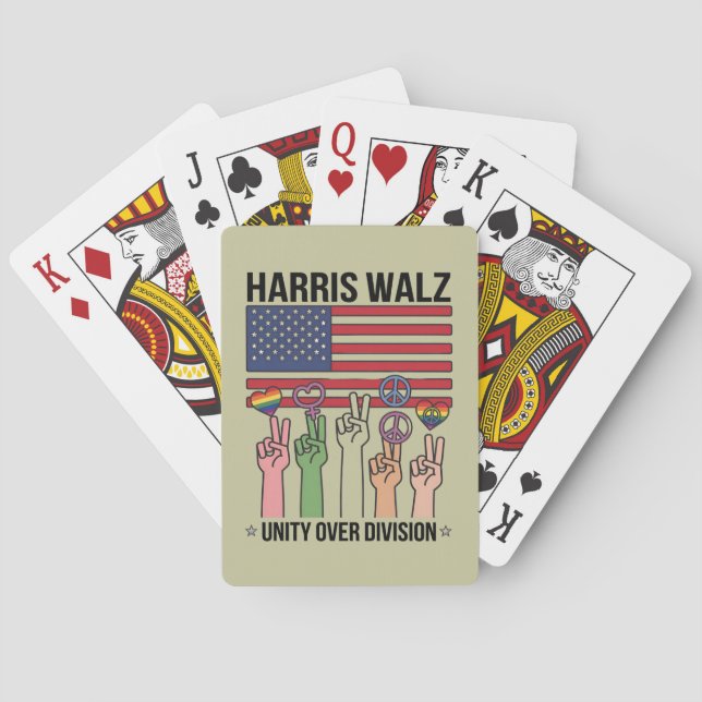 Harris Waltz 2024 Unity Over Division Poker Cards (Back)