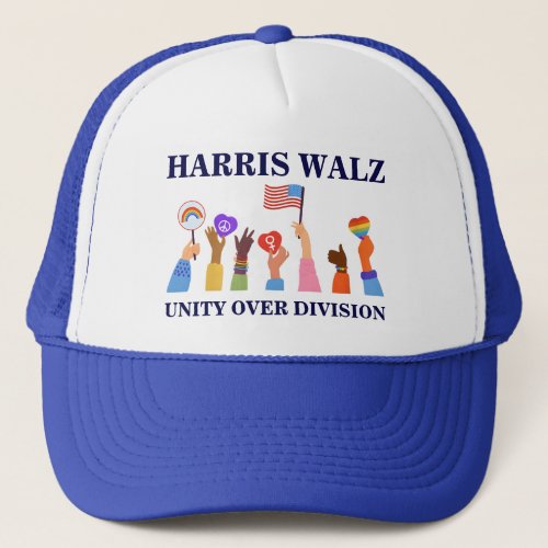 Harris Waltz 2024 Unity Over Division Trucker Hat