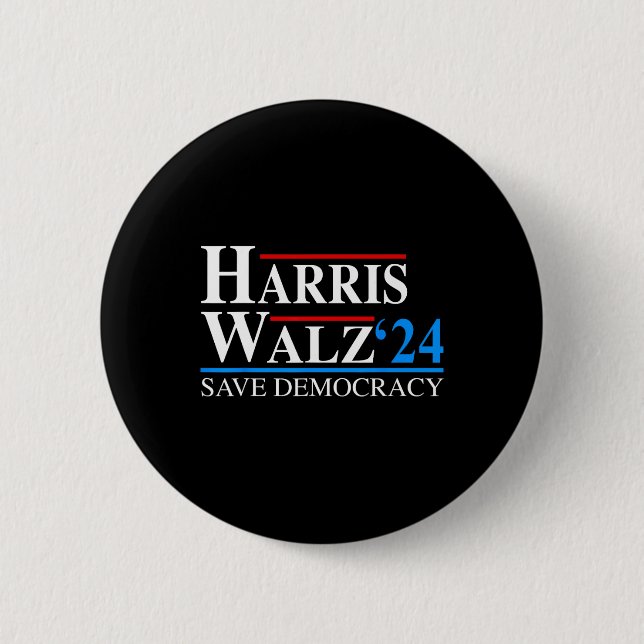 Harris Waltz 2024 Vice President Kamala Harris Tim Button (Front)