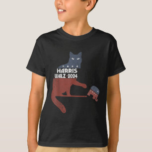 Harris Waltz 2024 Vp President Election Funny Cat  T-Shirt