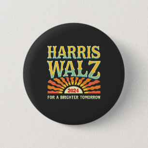 Harris Waltz for A Brighter Tomorrow Kamala Harris Button
