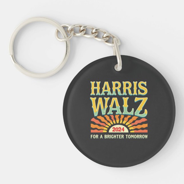 Harris Waltz for A Brighter Tomorrow Kamala Harris Keychain (Front)